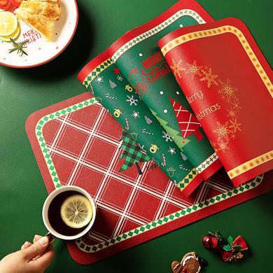 摩登主妇圣诞餐垫餐桌隔热垫防烫桌垫碗垫耐高温可爱西餐垫菜盘垫