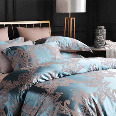 （Dohia）多喜爱床上四件套轻奢床品经典欧式系列提花床品床单被套枕套床上四件套欧罗巴·秋日诗语