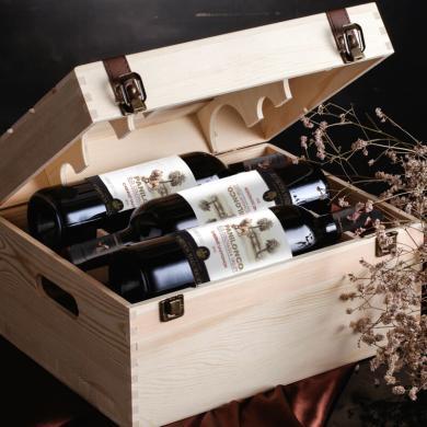红酒酒庄直供 伊拉苏智利雄狮赤霞珠干红葡萄酒 750ml*6瓶 红酒木箱整箱装 礼品礼盒