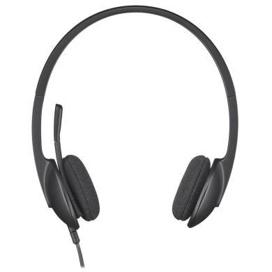 罗技（Logitech）H340 USB接口耳麦 头戴式耳机 带麦克风话筒 电脑办公教育培训学习