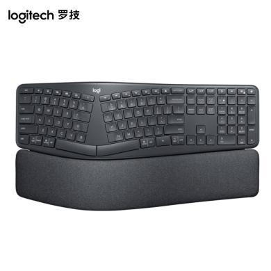 罗技（Logitech）ERGO K860 无线蓝牙键盘 人体工学分体式键盘 电脑商务办公键盘 黑灰色