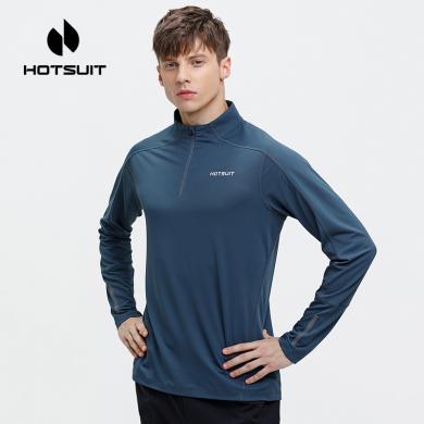 hotsuit后秀 运动T恤男2022春季新款速干透气修身吸汗跑步健身上衣 50300005后秀精选