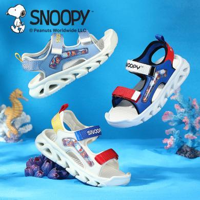 Snoopy史努比童鞋儿童凉鞋夏季男宝宝包头防踢防滑软底透气中小童包邮S2122028