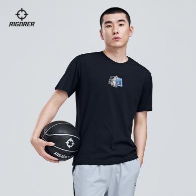 准者新款运动T恤男女士篮球训练投篮健身透气舒适圆领短袖棉T恤Z122110413