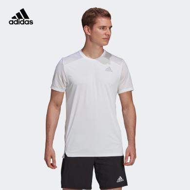 adidas阿迪达斯男装新款跑步运动短袖T恤H58587