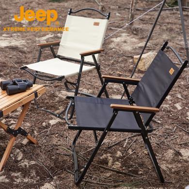Jeep/吉普户外铝合金折叠椅超轻露营椅子便携式钓鱼椅牢固导演椅J133078101