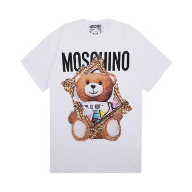 【支持购物卡】MOSCHINO/莫斯奇诺  可爱休闲画框泰迪熊短袖TEE 香港直邮