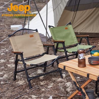 Jeep/吉普户外可拆卸折叠椅便携露营野餐椅子高承重铝合金钓鱼椅J133078102