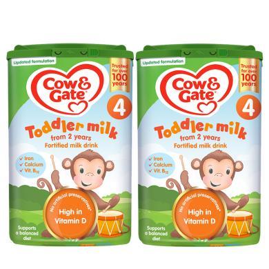 【2罐】英国Cow&Gate牛栏婴幼儿奶粉 4段(2-3岁) 英国牛栏4段 800g/罐