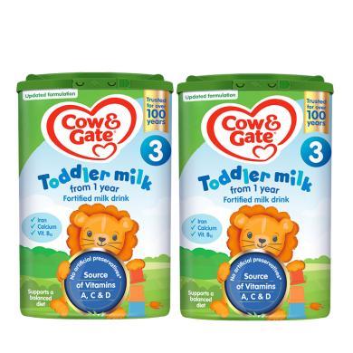 【2罐】英国Cow&Gate牛栏婴幼儿奶粉 3段(1-2岁) 英国牛栏3段 800g/罐