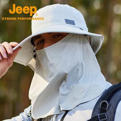 Jeep/吉普新款全方位户外防晒遮阳渔夫帽防紫外线透气吸湿大帽檐P213078925