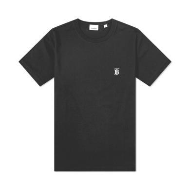 【支持购物卡】BURBERRY 博柏利 巴宝莉   男士标志性TB图案短袖T恤 黑色 香港直邮