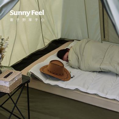 SunnyFeel户外露营充气床野营自动充气垫营地充气海绵垫防潮睡垫【比欧户外】