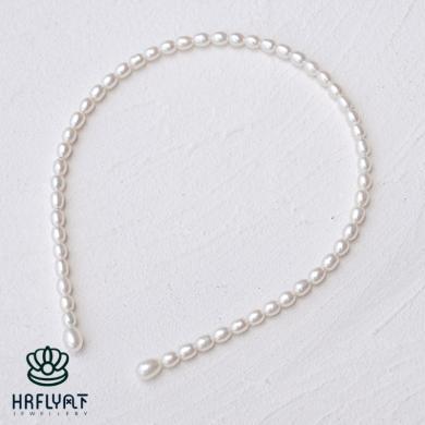 风下Hrfly 小仙女视角天然珍珠发箍 4-5mm强光米形淡水珍珠搭配6-7mm  礼盒包装