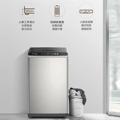 格力（GREE）波轮洗衣机全自动智能预约量衣定水强力去污脱水桶自洁二级节能家用洗衣机小清星系列 8公斤/星空银 XQB80-01Aa2