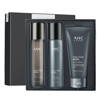 【支持购物卡】AHC 男士护肤三件套盒(洁面140ML+水120ML+乳120ML)