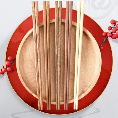 苏泊尔（SUPOR）筷子家用实木筷原木餐具檀木筷鸡翅木公筷无漆黄檀木筷