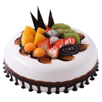 热带风情-生日蛋糕-全国同城配送 可预约/指定日期配送 巧克力+水果蛋糕10寸