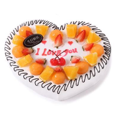 心之恋曲-2磅(8寸)鲜奶水果蛋糕 全国同城配送当日达-1-心之恋曲 2磅（8寸）