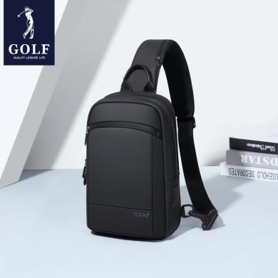 GOLF/高尔夫胸包男士包包休闲商务单肩包男小背包潮流时尚USB充电装置斜挎包 D253877