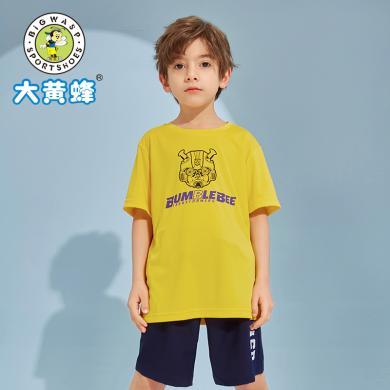 大黄蜂童装 男童T恤儿童短袖新款夏季小学生透气轻薄夏装上衣DD632261377