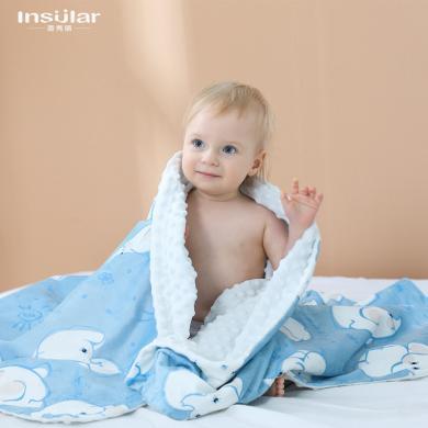 茵秀丽豆豆毯婴儿春秋新生儿抱被空调被毯儿童安抚豆豆盖毯