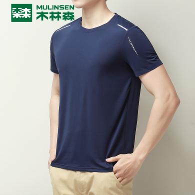 木林森夏季短袖男T恤男户外运动休闲速干上衣YY-XWD2702