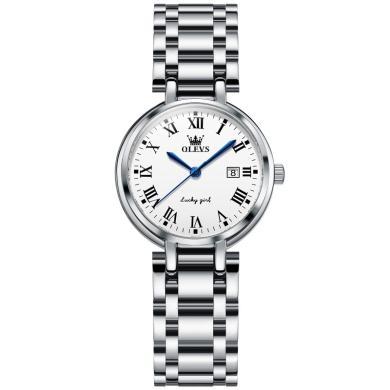 欧利时(OLEVS)瑞士品牌手表女士新款钻度石英表潮流小众女表简约精钢防水时尚腕表