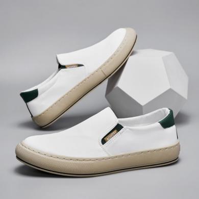 OKKO潮牌FASHION男鞋四季款韩版纯色一脚蹬透气懒人鞋帆布鞋板鞋包邮FK-W253