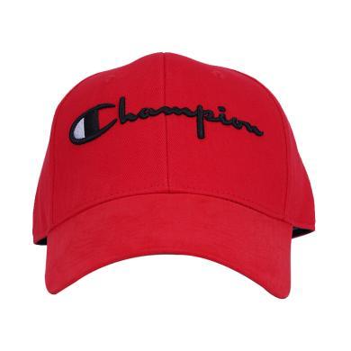 【支持购物卡】Champion 草写logo纯色棒球帽 life线 红色 H0543-586282-040-OS