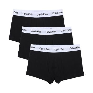 【支持购物卡】Calvin Klein 男士内裤 三条装 黑色 U2664G-001-M