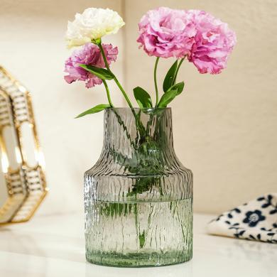 摩登主妇花瓶摆件客厅插花ins风桌面创意水培鲜花百合透明玻璃瓶