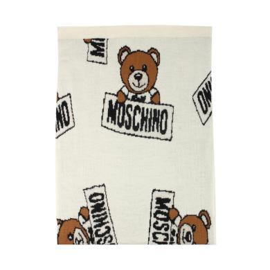 【支持购物卡】MOSCHINO/莫斯奇诺 可爱减龄款字母泰迪熊 围巾 送礼礼物 香港直邮 