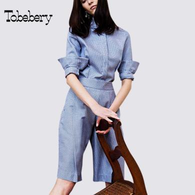 tobebery可盐可甜高级感女神范套装女2022夏装新款气质职业赫本风两件套