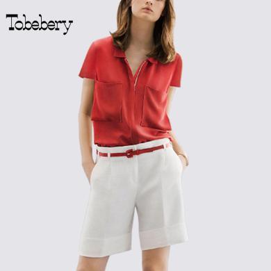 tobebery名媛休闲套装2022夏装新款盐系御姐高级感气质短裤显瘦两件套女