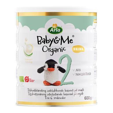 丹麦Arla阿拉 有机婴幼儿奶粉 2段 白金版全新配方（6-12个月） 600g/罐