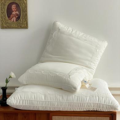 【领券满300减130】VIPLIFE枕头 枕芯 法式优雅山茶花大豆抗菌枕头枕芯
