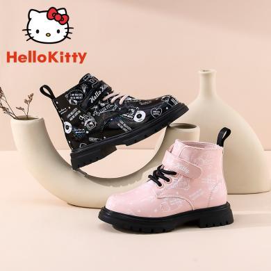 HelloKitty童鞋女童马丁靴秋季新款儿童鞋子软底防滑女孩洋气短靴包邮K2535002