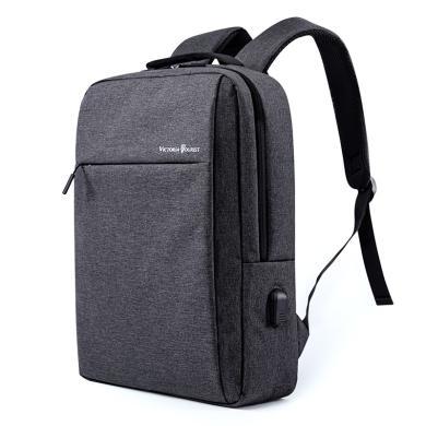 维多利亚旅行者休闲多功能双肩包15.6寸笔记本电脑包商务大容量防泼水背包外带USB接口