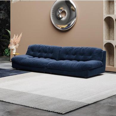 洛品家具意式极简磨砂科技布沙发意大利现代简约大小户型沙发轻奢风