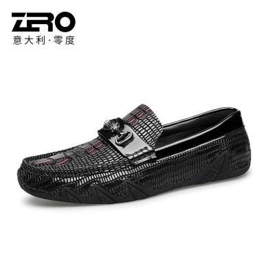 Zero零度男鞋新款商务休闲豆豆鞋男一脚蹬舒适便捷软底驾车鞋