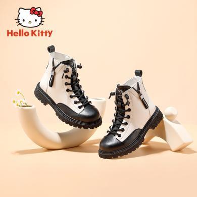 HelloKitty女童马丁靴秋季新款童鞋高帮儿童短靴英伦风靴子潮包邮K2535020