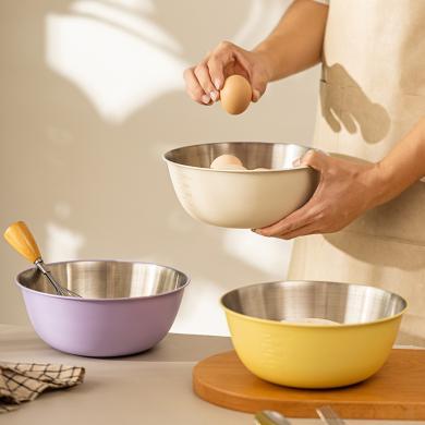 摩登主妇家用和面碗厨房烘焙打蛋盆不锈钢304食品级搅拌碗沙拉碗