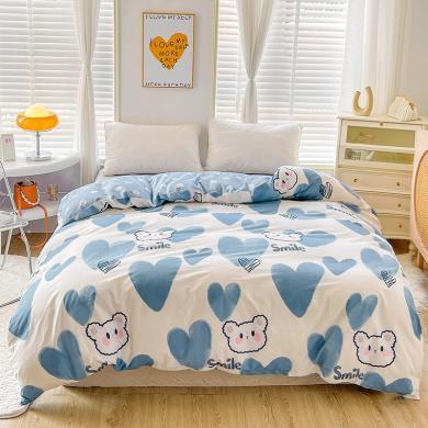 DREAM HOME  AB版纯棉被罩学生单品被套纯棉被套1.5米1.8米床单被套男生宿舍被套ENZ