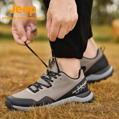 Jeep/吉普休闲慢跑运动鞋新款男鞋缓震透气健步鞋防滑耐磨徒步鞋P231091204