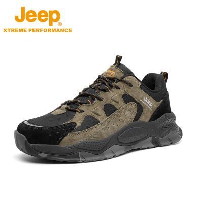 Jeep/吉普复古登山男鞋户外防滑透气徒步鞋舒适旅游鞋P231091230