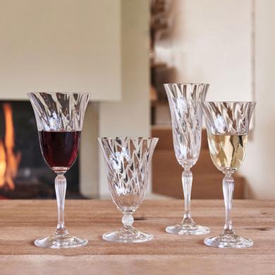 螺旋纹玻璃红酒杯葡萄酒杯香槟杯家用网红创意水晶玻璃高脚杯酒具