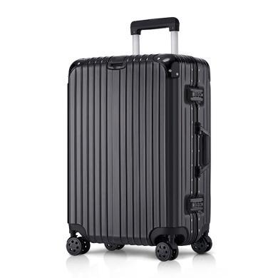 波斯丹顿 22寸铝框行李箱商务休闲百搭时尚万向轮静音旅行拉杆箱 BJ9204030-22