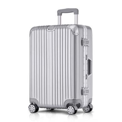 波斯丹顿 24寸铝框行李箱商务休闲百搭时尚万向轮静音旅行拉杆箱 BJ9204030-24
