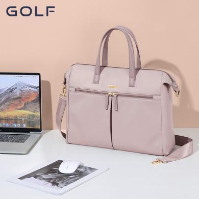 GOLF/高尔夫男女士15英寸笔记本电脑包新款女士商务通勤手提包纯色休闲单肩斜跨包 B213880